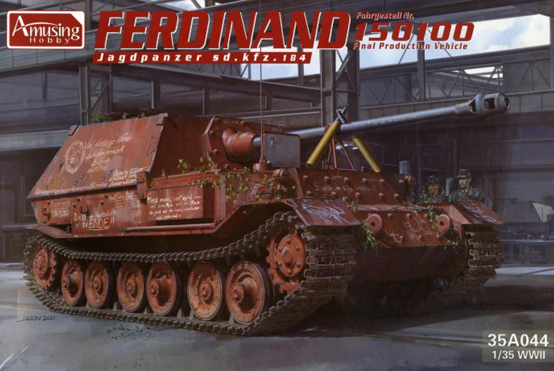 Model Kit History - 35A044 نموذج تجميع ممتع لدبابة فيرديناند