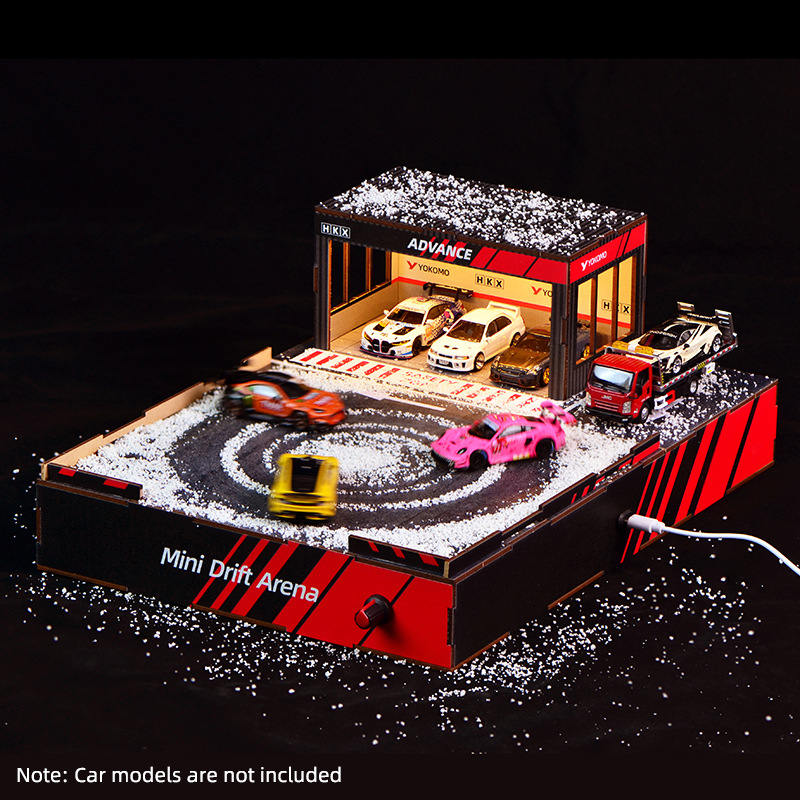 Model Kit Diorama - مجموعة بناء مشهد سيارات بمقياس 1:64