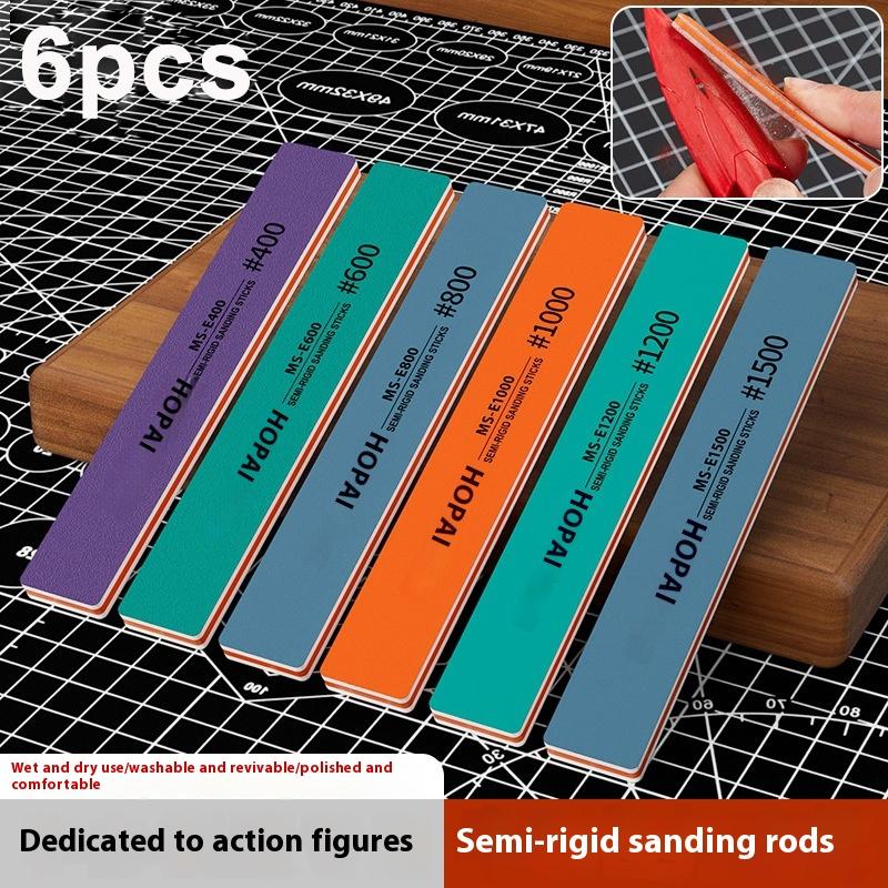 6 قطعة MS-E400-1500 شبه الصلبة - مراجعة Sanding Stick Set وسعره